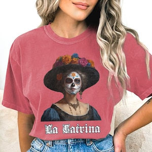 Soft Comfort Colors, La Catrina, Day of the dead shirt, Dia de los muertos, UNISEX, halloween costume, Shirt, T-shirt, Tee, Tshirt
