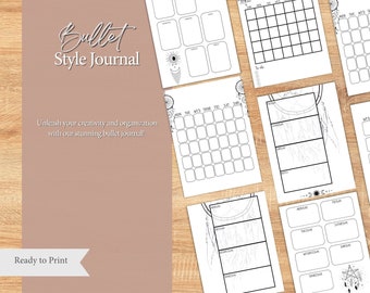 Printable Bullet Journal Bundle 2023 | BUJO Insert | Premade Bullet Journal | Printable Bullet Journal Kit | Digital Bullet Journal Template