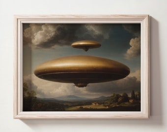 UFO を描いたルネサンス絵画 – 古典芸術と SF の融合 - Etsy 日本