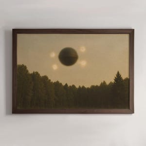 Vintage Ufo Poster, Ufo Photograph Printable, Nostalgic Image Ufo, Downloadable Art