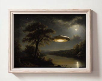 Japans Art, UFO, Alien Art, Teahouse, Japan, Historic Art, Vintage