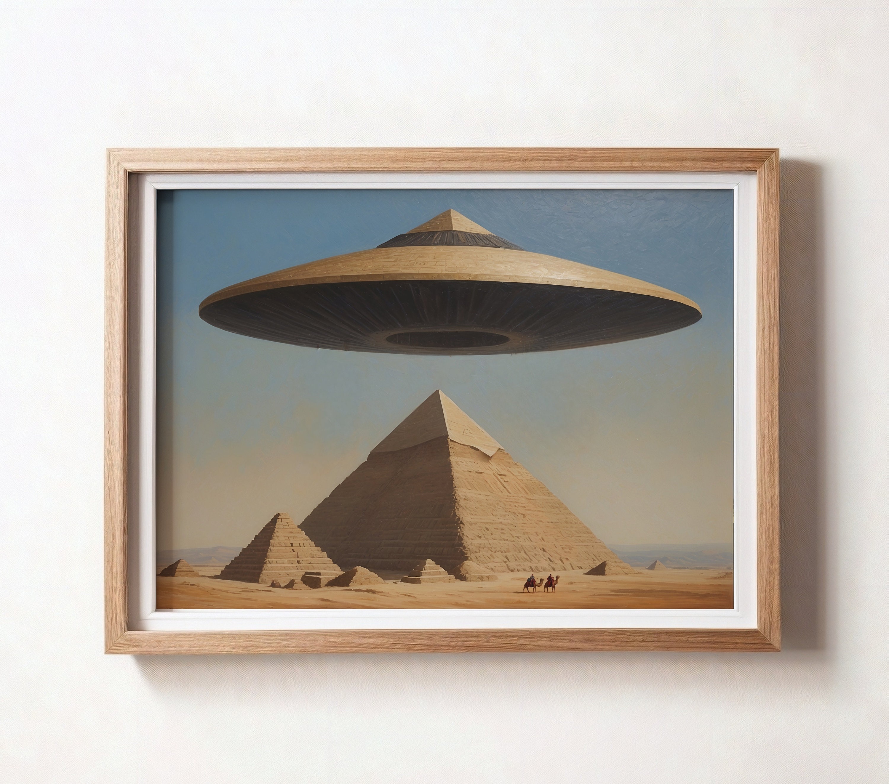 古代エジプトの絵画、古代のエイリアン、エジプトのピラミッド UFO