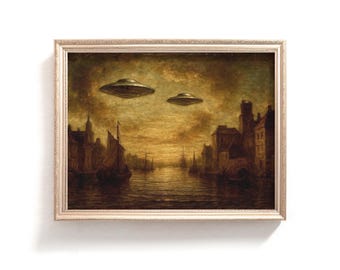 UFO を描いたルネサンス絵画 – 古典芸術と SF の融合 - Etsy 日本