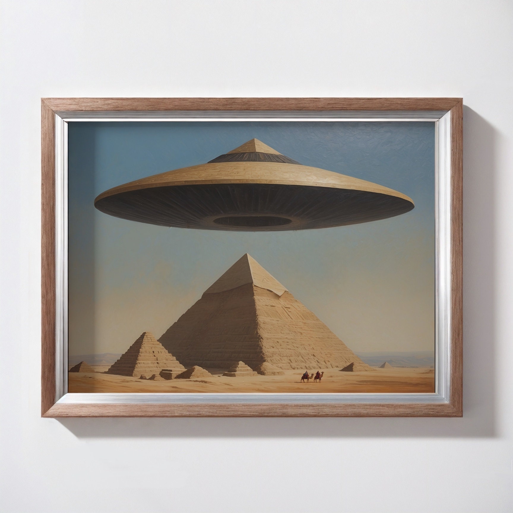 古代エジプトの絵画、古代のエイリアン、エジプトのピラミッド UFO