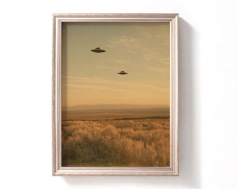 Vintage 1980s UFO Sighting Photo: Utah Wilderness Alien Print (Digital Download)