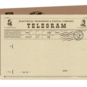 Send Greetings by Telegram - Electrical Telegraph