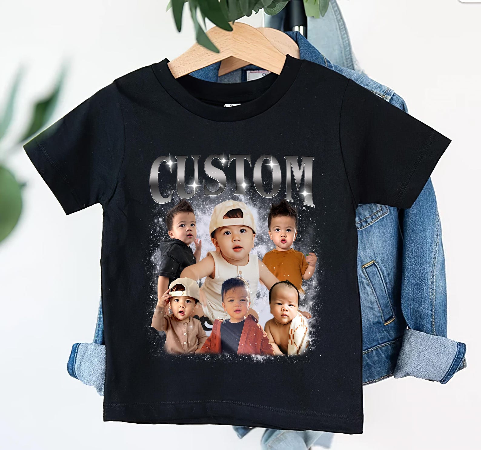 Personalized Kids Bootleg Rap Shirt: Custom Name & Image, Vintage Style ...
