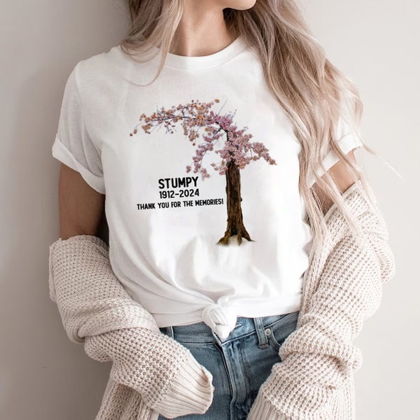 Stumpy 1912 - 2024 T-Shirt, Cherry Blossom Trees in Washington DC Shirt, Thank You For The Memories Sweatshirt, Stumpy Cherry Tree Memorial