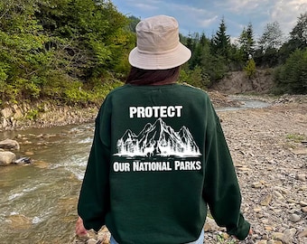 Sudadera "Protege los Parques Nacionales": regalo para los amantes de los árboles de Forestcore
