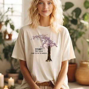Stumpy T-shirt 1912-2024, kersenbloesembomen in shirt Washington DC, bedankt voor de herinneringen Sweatshirt, gedenkteken Stumpy Cherry Tree
