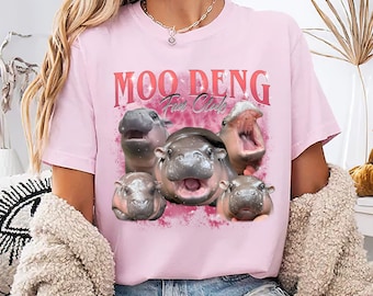 Moo Deng Fan Club Hippo Shirt - Funny Pet Lover Gift