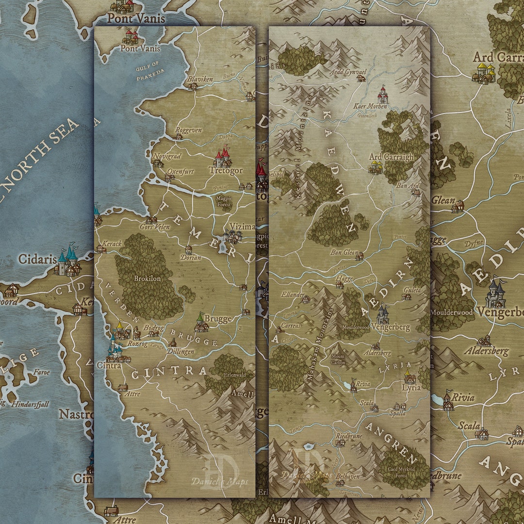 Map From the Netflix Show the Witcher the Northern Kingdoms, Based on ...