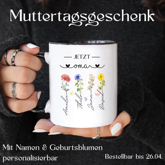 Personalisierte Oma Tasse, Personalisierte Tasse Oma, Muttertag Geschenk, Geschenke für Oma, Personalisierter Becher, Muttertagsgeschenk Oma