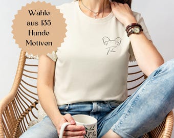 Hunde T-Shirt Personalisiert, Haustier T-Shirt Hund, Dog Mom T Shirt Dog Lover, Individuelles Hunde T-Shirt, Hundeliebhaber Geschenke Hund