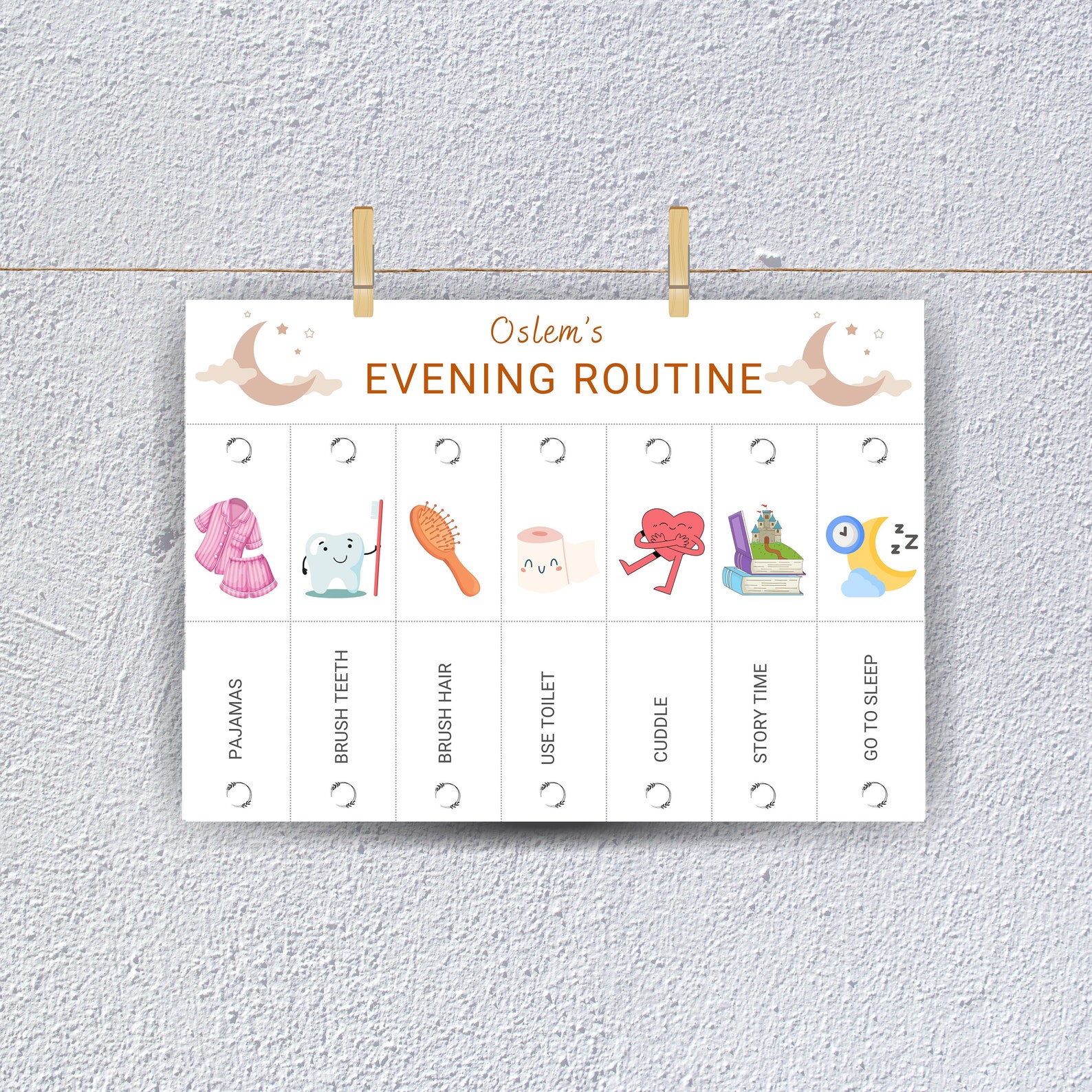 Editable Evening Routine Editable Morning and Evening Routine Flip Chart, Visual Schedule for ...