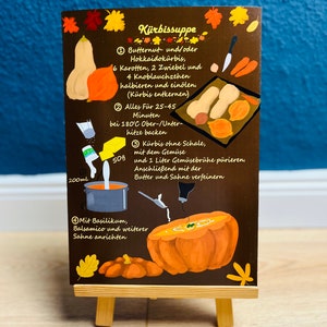 Pumpkin soup, illustrated recipe