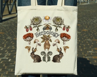 Bolso de mano Herbology Plants, bolso Magic Botanical, bolso Tote regalo caprichoso, bolsa de compras para los amantes de la wichcraft, regalo para los amantes de Hogwarts