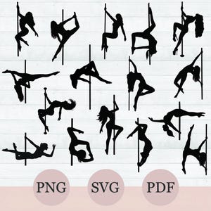 Pole Dance SVG Bundle, Pole Dance Png, Exotic Dancer Svg Png, Pole Dance SVG Cut Files for Cricut, Pole Dance Clipart