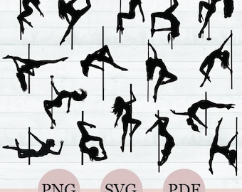 Pole Dance SVG Bundle, Pole Dance Png, Exotic Dancer Svg Png, Pole Dance SVG Cut Files for Cricut, Pole Dance Clipart
