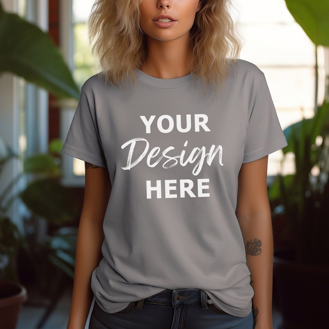 Athletic Heather Bella Canvas 3001 Mockup, Bella Canvas Mockup ...