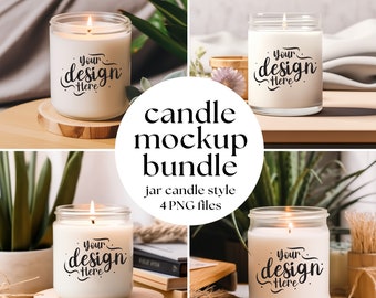 Candle Mockup Bundle, Jar Candle Mock Up, Winter Candle Mockup, Soy Candle Mockup, Blank Scented Candle Mock