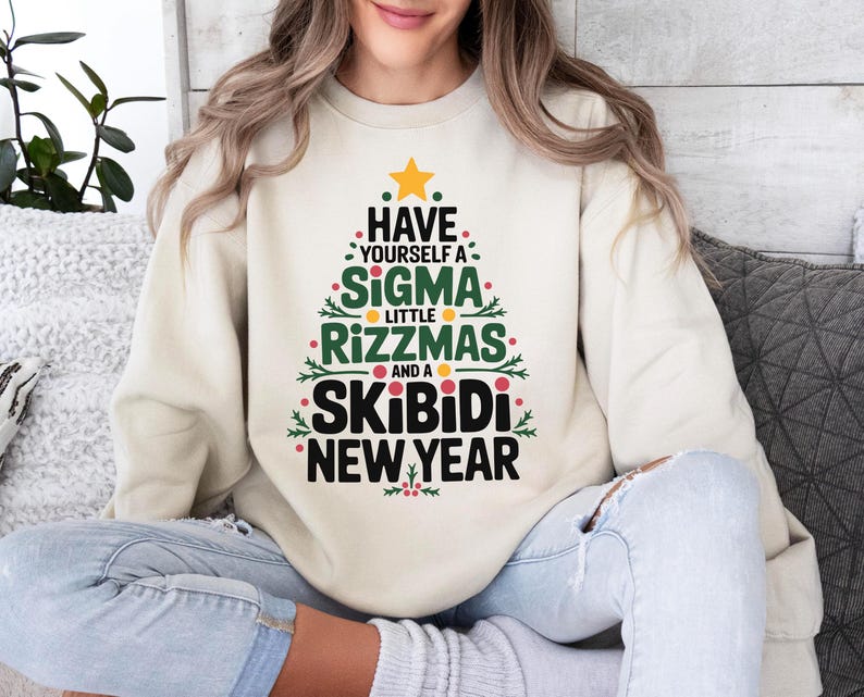 Have Yourself A Sigma Little Rizzmas Svg Png, Skibidi Rizzmas Svg, Rizz ...