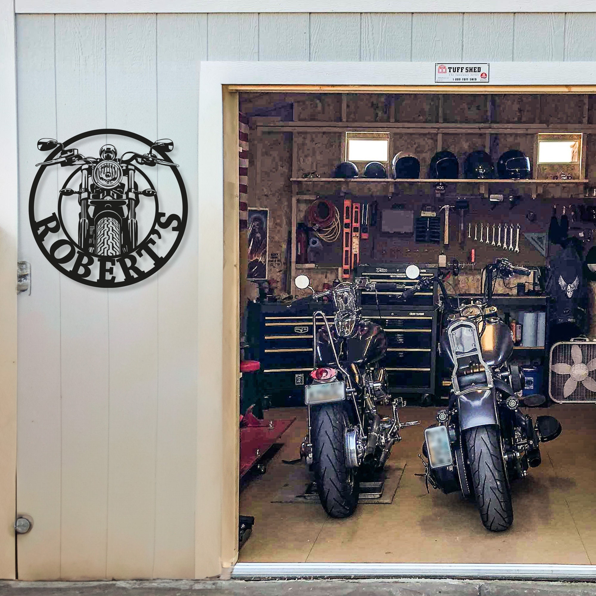 Custom Motorcycle Metal Sign: Personalized Garage Art, Motorbike Decor ...