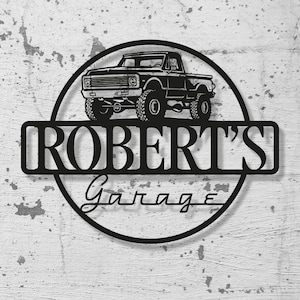 Custom Metal Garage Sign: Personalized Man Cave Wall Art