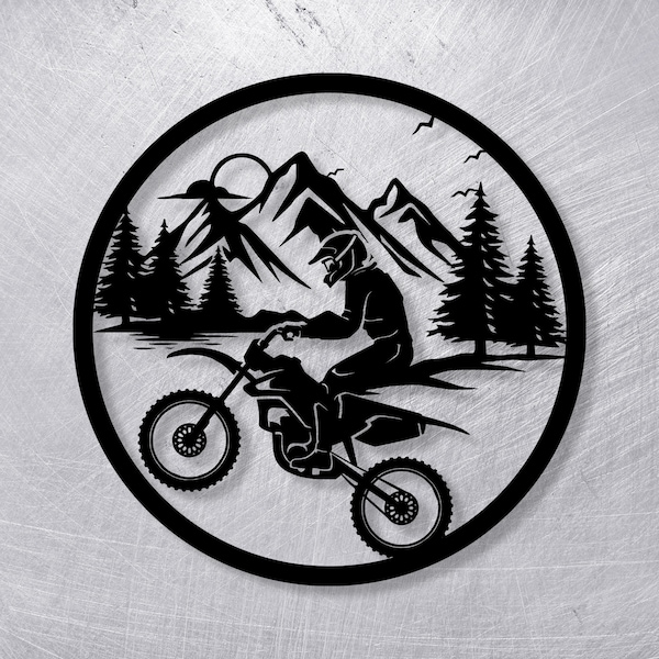 Customizable Motorcross Sign - Personalized Sport Motorbike Deco - Named  Wall Art - Metal Enduro Workshop - Gifts for him - Men Cave