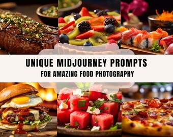 MidJourney Prompt voor voedselfotografie Fotorealistisch Gastronomisch eten Menu Kookboekfoto's Foodblogger Midjourney-gids dramatische voedselfoto's