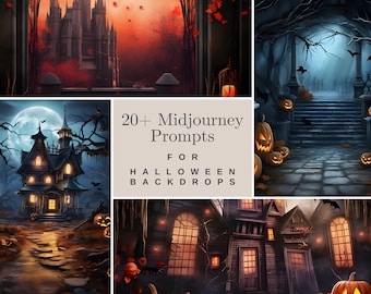 Midjourney-prompts om uw Halloween-knutsels naar een hoger niveau te tillen met interactieve, door AI gegenereerde achtergronden Halloween-fotografieprompts