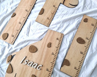Handmade Giraffe growth chart personalised name