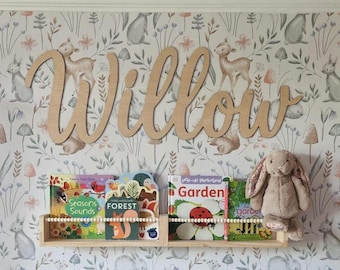 Custom Wooden Name Sign | Layered 3D Wood, Party Decor