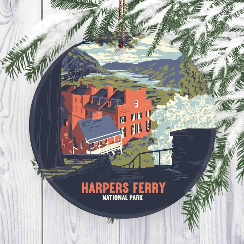 Harpers Ferry National Park Ornament Christmas, Harpers Ferry Ornament