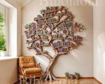 Tree books shelf decor solid wood carving floating bookshelf wall mount driftwood branch shelves on wall art