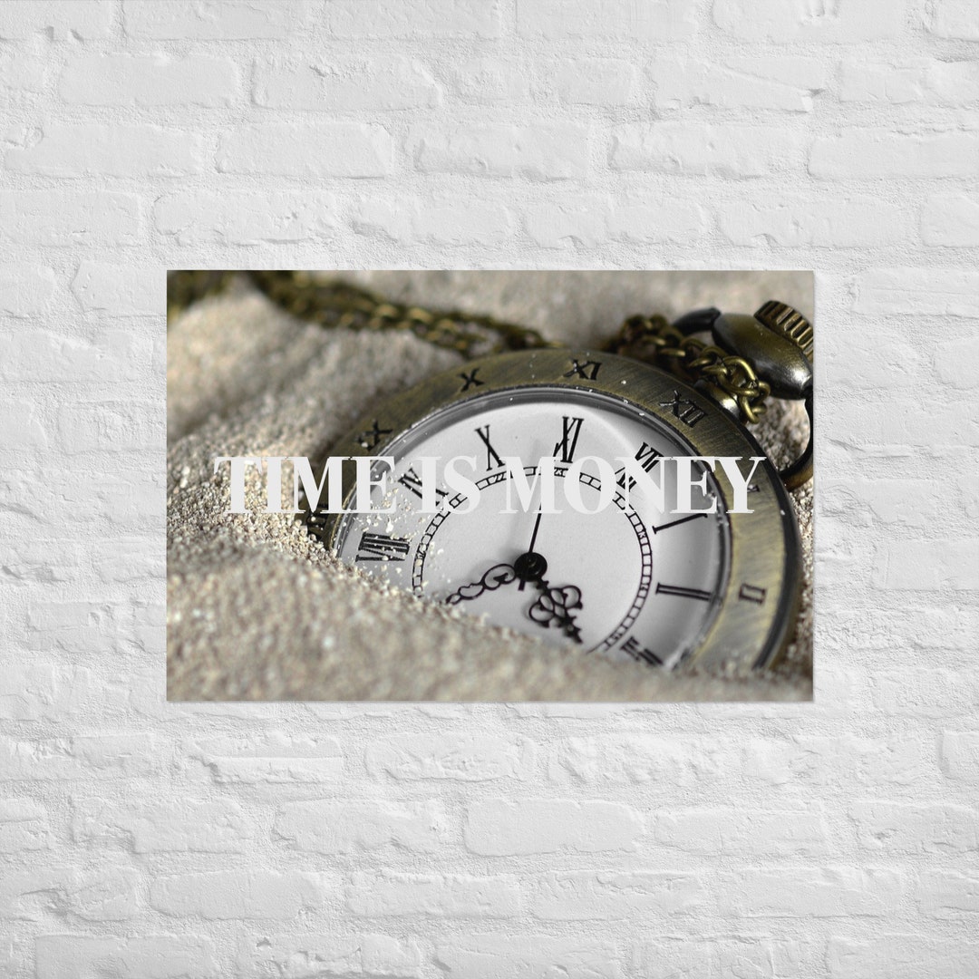 Time is Money Poster Etsy