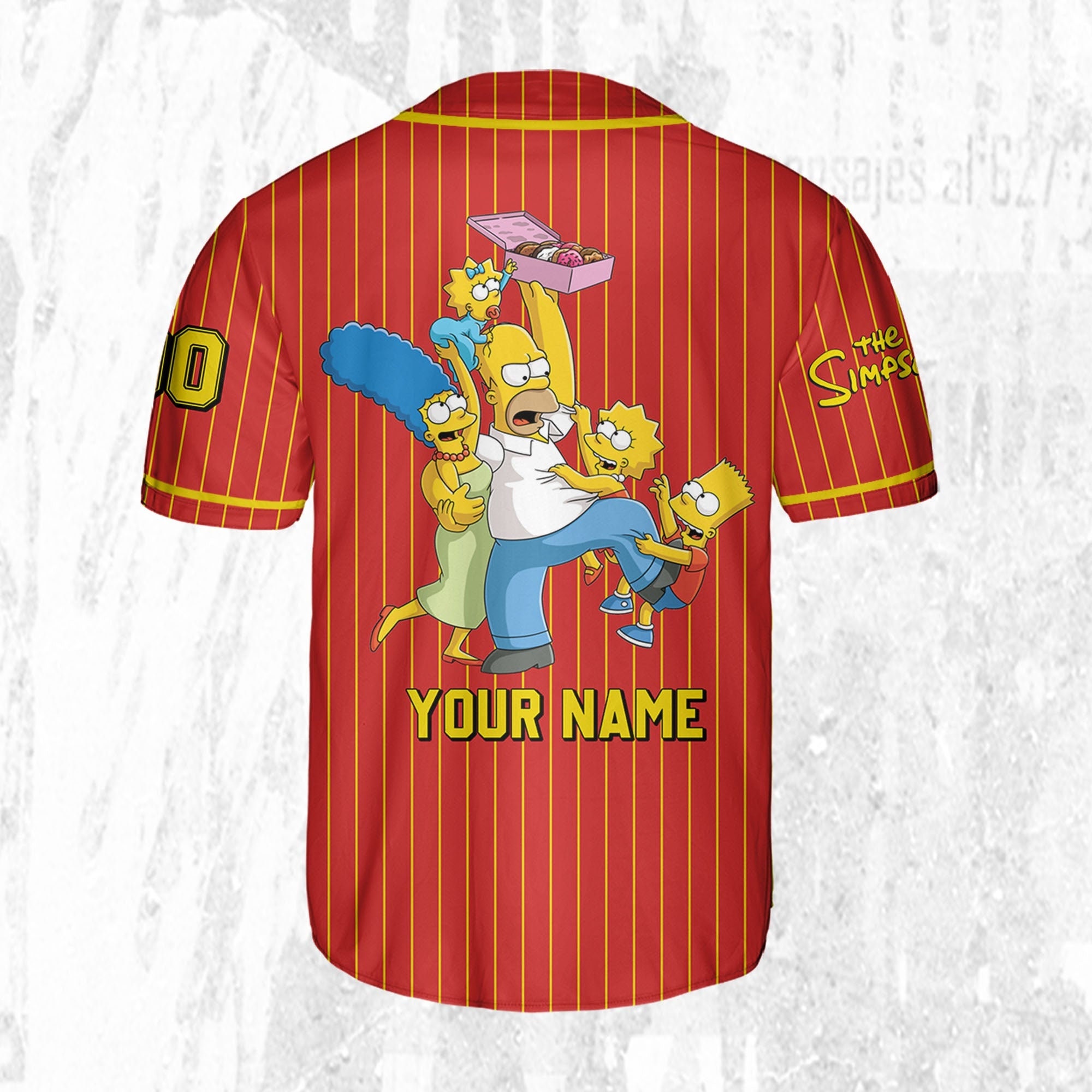 Personalize the Simpsons Funny Family Red Color Custom - Etsy