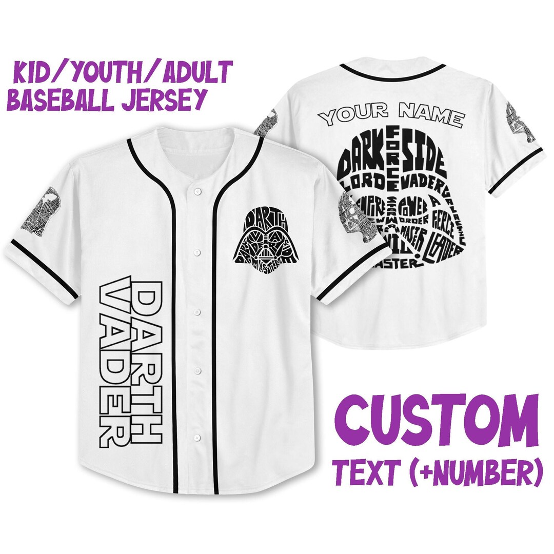 Personalize Star Wars Typo Darth Vader Black and White - Etsy
