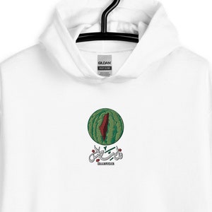 Hoodie brodé Palestine avec falestine en arabe, pastèque avec carte Palestine et keffieh | Sweat à capuche pastèque free palestine, arabe