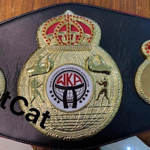 WKA World Kick and Karata Boxing Wrestling Championship Boxing Belt Replica Custom Boxing Belt