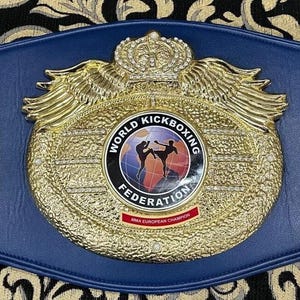 World Kick Boxing Federation MMA European Championship Belt Adult Size/Kick Boxing Belt/Custom Belt