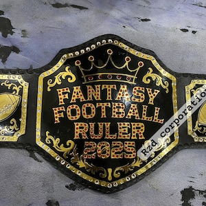 FFL Fantasy Football Ruler 2025 championship belt Adult Size | FFL 2025 Playoff belt | Fantasy Football 2025 Champion belt