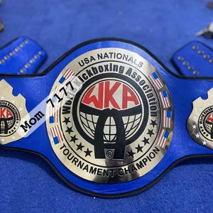 USA National WKA World Kick Boxing Wrestling Championship Boxing Belt Replica Custom Boxing Belt