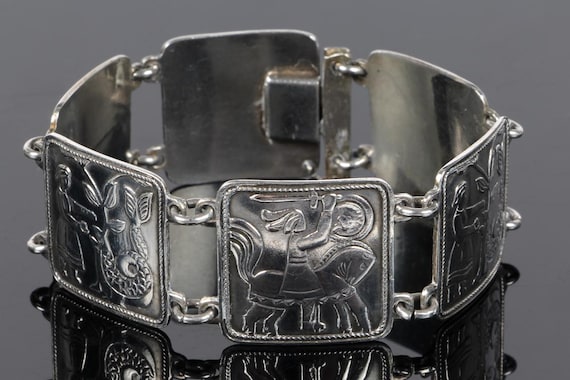 Exclusiv beautiful solid sterling silver bracelet… - image 1