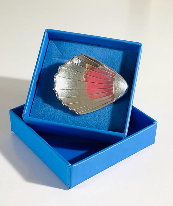 Charming clam shell in solid sterling silver. Vin… - image 11