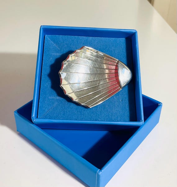 Charming clam shell in solid sterling silver. Vin… - image 8