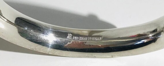 Solid sterling silver bracelet bangles. Decorated… - image 3