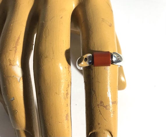 Solid sterling silver Tipit unisex ring. Movable … - image 9