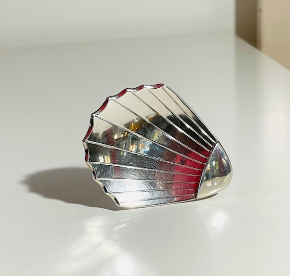 Charming clam shell in solid sterling silver. Vin… - image 5
