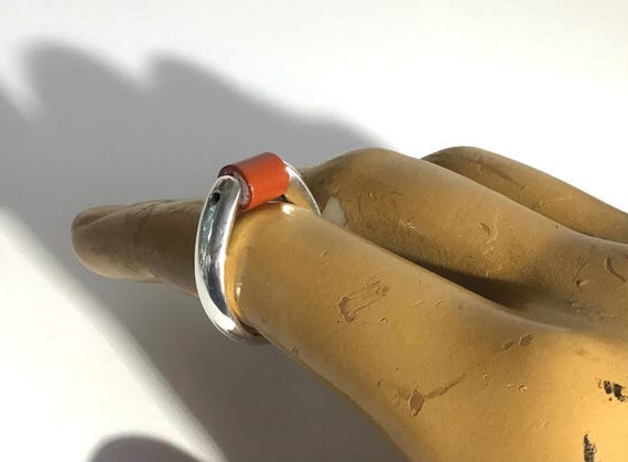 Solid sterling silver Tipit unisex ring. Movable … - image 10